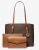 Michael Kors Charlotte Large 3-in-1 Γυναικεία Τσάντα Ώμου Signature Logo Καφέ 35F3GCFT9T-847