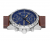 Timberland Campton TDWGF0055401 Ανδρικό Ρολόι Quartz 44mm με Καφέ Δερμάτινο Λουρί και Μπλε Καντράν