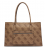Guess Kiera TWOB9732024-LTL Γυναικεία Τσάντα Shopper Ανοιχτό Καφέ με Μονόγραμμα, 43x28x15 cm
