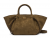 Guess Allegra HWSG2237060-OLV Γυναικεία Τσάντα Χειρός Χακί από Απομίμηση Suede με Αποσπώμενο Ρυθμιζόμενο Λουράκι