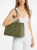 Michael Kors Laila Medium Leather Tote 30S5G9IT2L-6786 Γυναικεία Τσάντα Ώμου Δερμάτινη Safari Green
