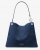 Michael Kors Christina Large Γυναικεία Τσάντα Ώμου Suede 35F5S8WE6S-0410 Navy Μπλε