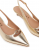 Guess FLTJESLEM05-PLATI Jessah Plati Γυναικείες Δερμάτινες Γόβες Slingback Χρυσές