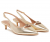 Guess FLTJESLEM05-PLATI Jessah Plati Γυναικείες Δερμάτινες Γόβες Slingback Χρυσές
