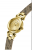 GUESS Ginger GW1021L2 Γυναικείο Ρολόι Quartz 30mm με Χρυσό Καντράν, Δερμάτινο Λουράκι Καφέ και Πέτρες