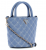 Guess Giully II Mini Tote HWBQ9673760-GBU Γυναικεία Τσάντα Χιαστί / Χειρός Καπιτονέ, Μπλε-Γκρι, Οικολογικό Δέρμα