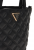 Guess Giully II Mini HWQG9673760-BLA Γυναικεία Μίνι Τσάντα Tote Καπιτονέ Μαύρη με Αλυσίδα, Οικολογικό Δέρμα