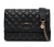 Guess Giully II HWQG9673200-BLA Γυναικεία Τσάντα Ώμου, Μαύρη, Καπιτονέ, Οικολογικό Δέρμα